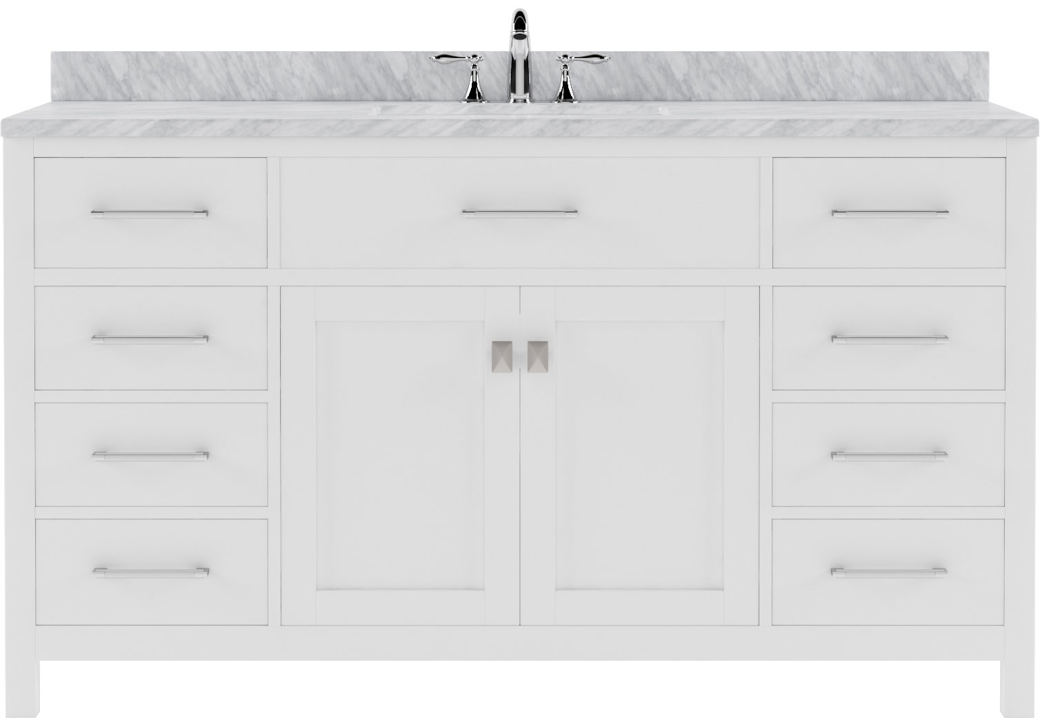 Virtu usa caroline 60 single bathroom vanity with marble top wayfair