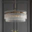 Geira Grand 7lt Pendant light finished in Ant. Brass