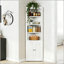 Armoire de rangement de 71 pouces de hauteur avec 2 portes et 5 tablettes réglables, parfaite pour la cuisine, la salle de bain et le salon