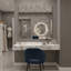 Miroir mural, miroir d'appoint carré pour salon, chambre à coucher