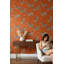 Papier peint zèbres avec flèches orange