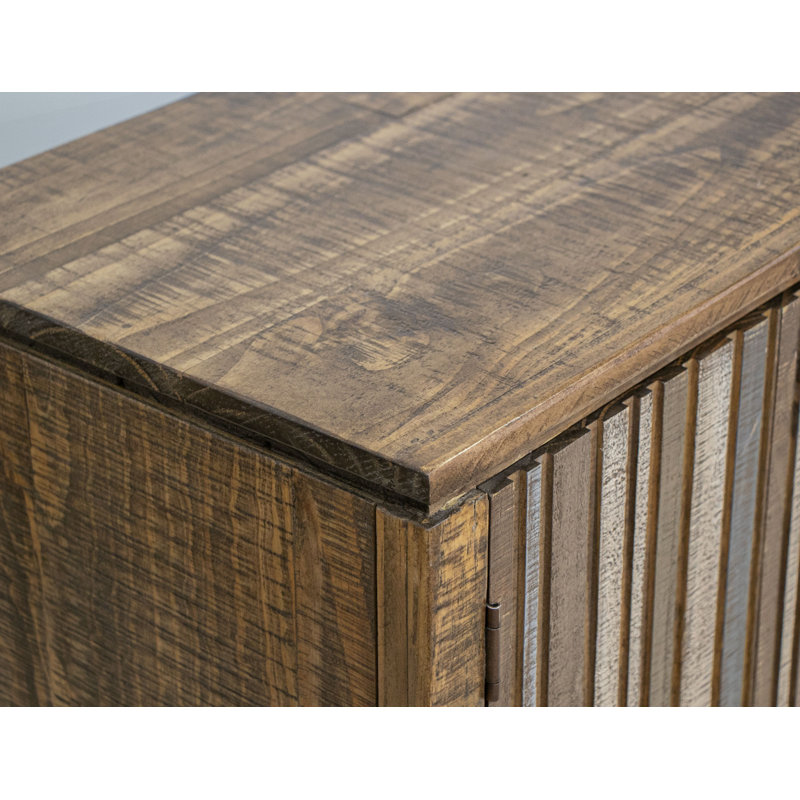 Tiza 68.5'' Solid Wood Sideboard, Brown/Beige