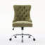 Chaise de bureau, chaise de bureau moderne rembourrée capitonnée en chenille avec base en métal chromé, chaise de bureau pivotante réglable-19831791