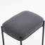Romere Tabouret de coiffeuse rembourré en tissu avec pieds en métal-650190825