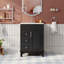 Meuble-lavabo polyvalent avec lavabo, solutions de rangement intelligentes, idéal pour les petites salles de bain-415345240