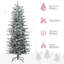 Arbre de Noël artificiel haut 6 pi - 636 branches floquées par la neige, 250 lumières claires jaunes chaudes, ouverture automatique, ampoule supplémentaire