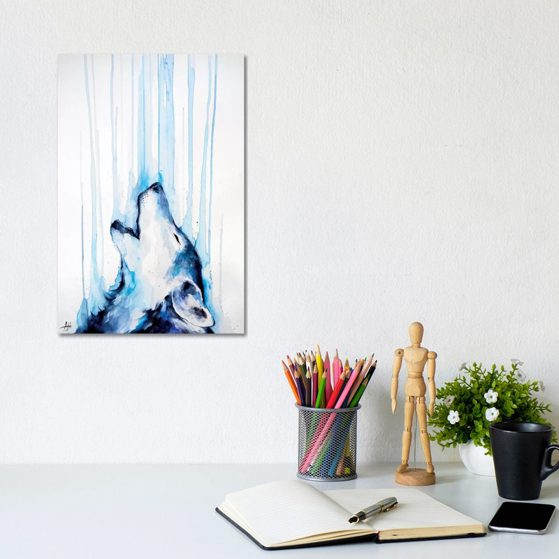 Howl 1 Piece Wrapped Canvas Painting, 20.32 cm H x 30.48 cm W