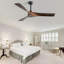 Ventilateur de plafond moderne de 52 pouces avec 3 pales en ABS et moteur à courant continu réversible sans lumière pour le salon