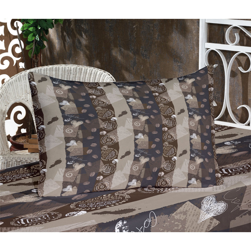 Ambesonne Brown Fitted Sheet & Pillow Sham Set, Brown, Twin-XL Sheet Set + 1 Fitted Sheet + 2 Pillowcases