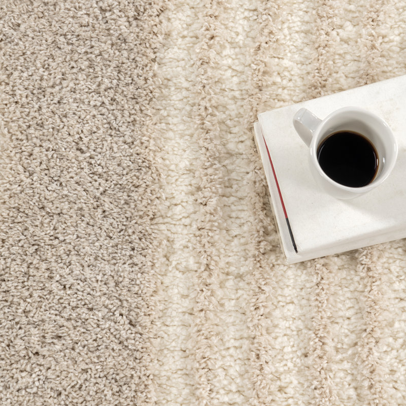 Gloria Abstract Shag Area Rug, Runner 2'8" x 8'