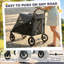 Poussette pour animaux de compagnie pour grands chiens et chats jusqu'à 66 lb, poussette pour chien à 4 roues avec suspension à ressorts tout-terrain-132273657
