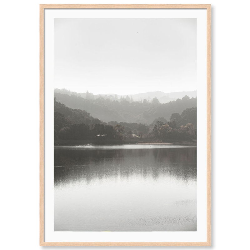 Lake 2 Print by Carly Tabak, 18" W x 25" H, Natural Wood
