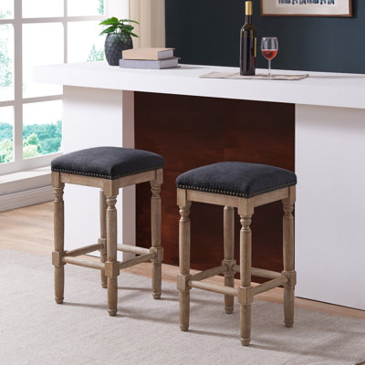Liya 4-Piece Upholstered Counter Stool Set