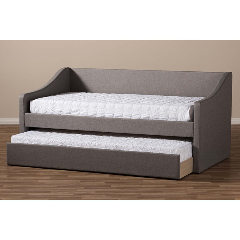 Lit de jour simple avec gigogne Esse, Gris
