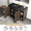 Modern 48" Single Bath Vanity Medieval Smoked Oak Bathroom Vanity With Sink, Large Storage Freestanding Bathroom Vanity