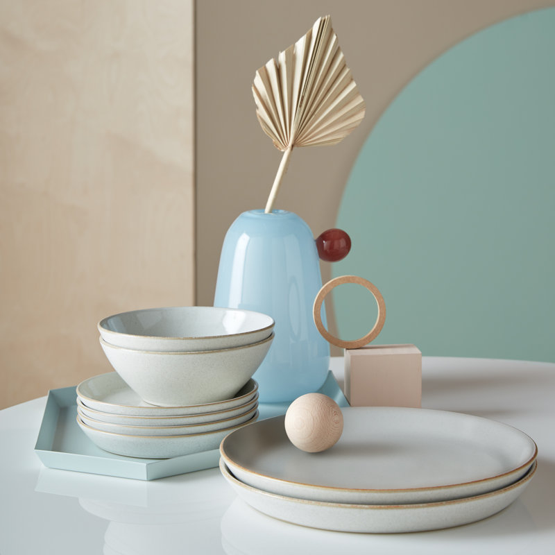 Impression Blue 12 Pc Set, Cream