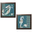 «Distress Beach Décor Mermaid & Seahorse Nautical» par Paul Brent - ensemble de 2 impressions-30050371-30050372