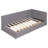 Linen Fabric Upholstered Daybed, Twin Size, 2 Storage Drawers, No Box Spring, Gray Size Daybed With Storage,-346380256