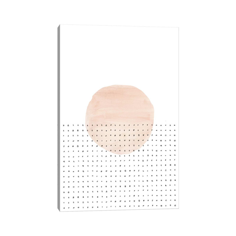 Abstract Minimalistic Sunset - Painting on Canvas, 66.04cm H x 45.72cm W x 3.81cm D, Wrapped Canvas