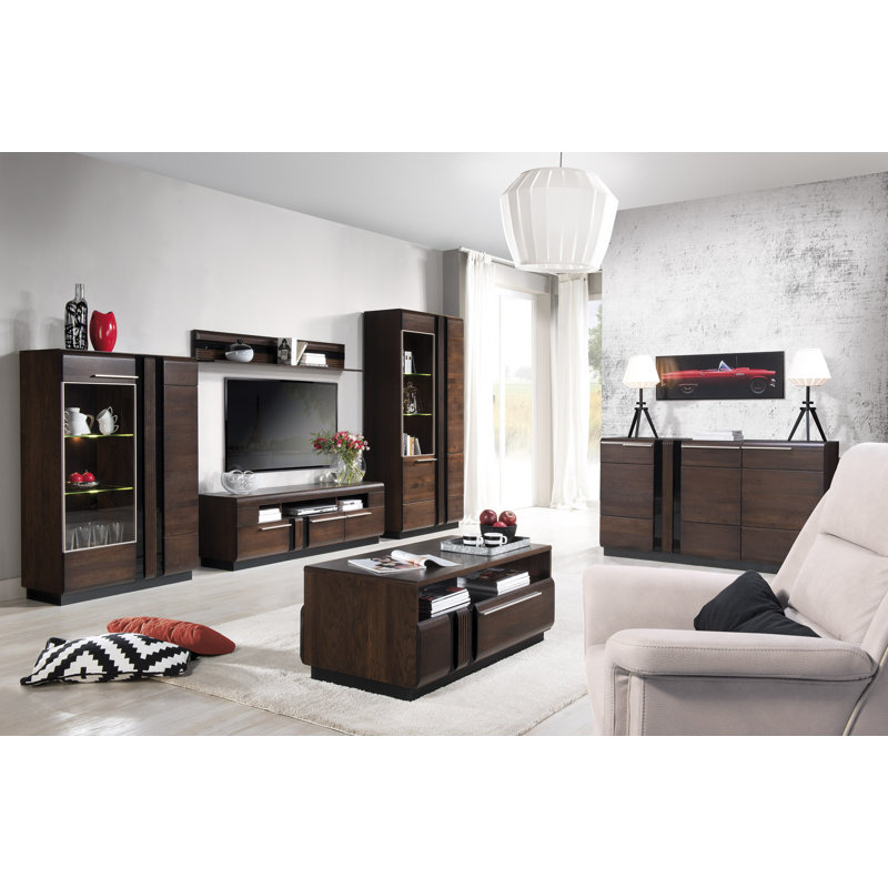 Katzman Curio Cabinet, Chocolate Oak
