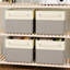 Paquet de 4 paniers de rangement en tissu pour tablettes, organisateurs de placard en lin et rangement de tiroir, paniers décoratifs pour organiser, étagères, vêtements, maison, bureau (15 po x 11 po x 9,5 po)-295238437-295238432