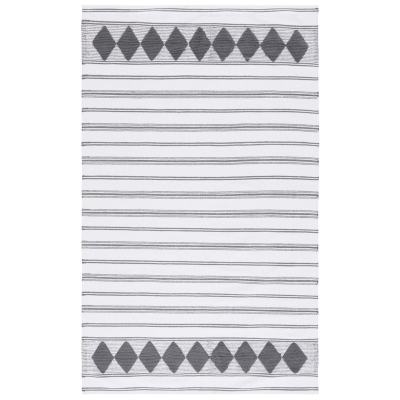 Breckenridge Flat Weave Cotton Geometric Rug, Rectangle 5' x 8'