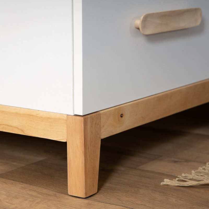 Lala Little 3-drawer dresser, White/Red Oak