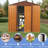 6 Ft. W X 6 Ft. D Metal Storage Shed Appealing horizontal siding  in woodgrain with coffee trim to complement-118170317-118170316