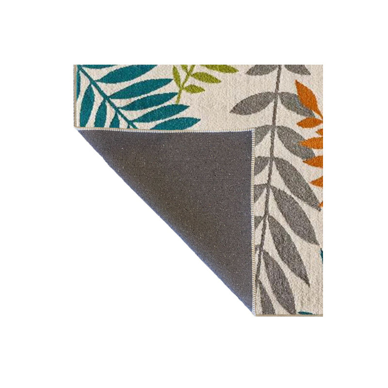 Tapis décoratif tissé multicolore en flocons de neige paille lavable à la machine, Sous-tapis rond 3 pi 3 po inclus