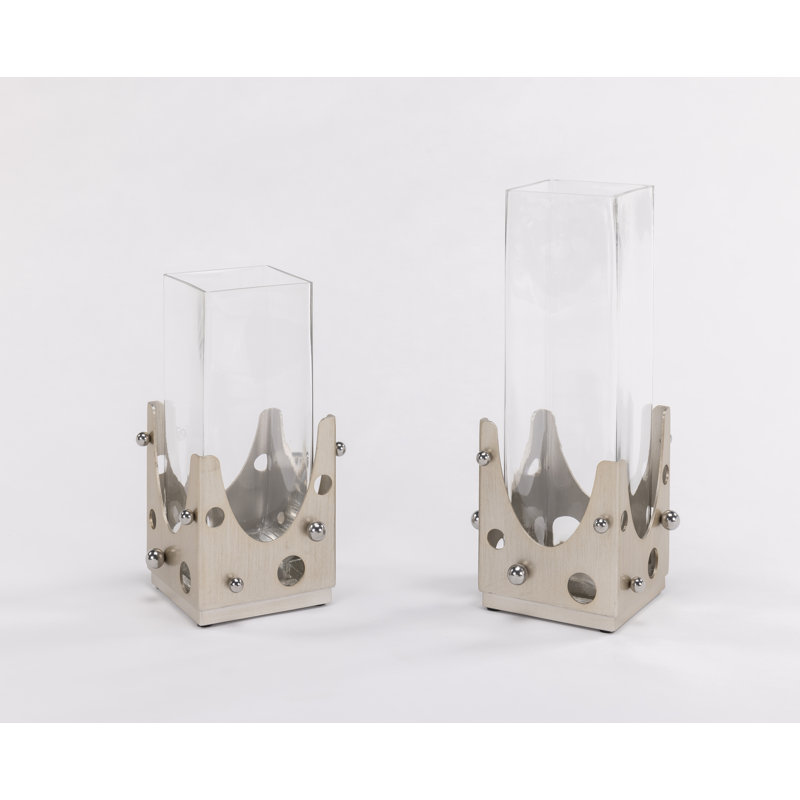 Glass Table Vase, 13" H x 7" W x 7" D