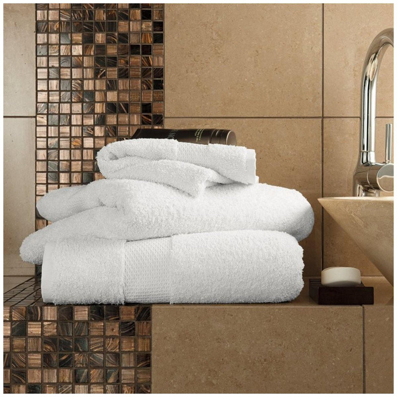 Miami 2 Piece Bath Sheet Same-Size Bale, White, Bath Sheet - 2 Pack
