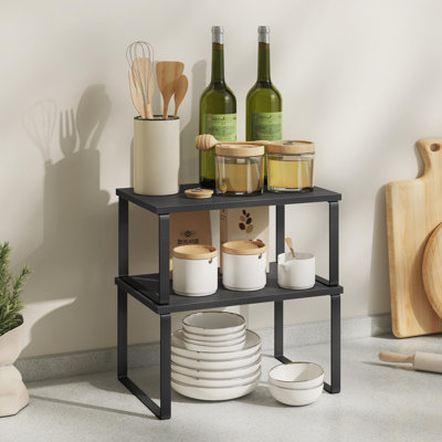 Ensemble de 2 tablettes de rangement empilables