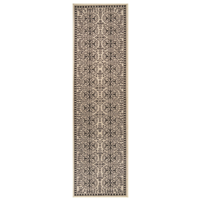 Tapis d'intérieur tissé à la machine Bolk, Crème, 2'x5'