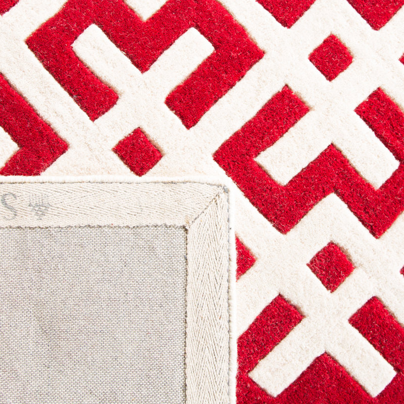 Teresita Hand Tufted Wool Geometric Rug, Rectangle 6' x 9'