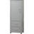 Tall Freestanding Bathroom Storage In Grey With Adjustable Shelf, Two Drawers, - Toppling Device, Painted Finish, 62.3In Tall, 16.32In Wide, 23.41In Deep Cabinet Toppling, Board Painted, 100Lbs-832932973