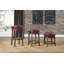 Tabouret pivotant et court en bois massif Hassanah-177031231-177031230