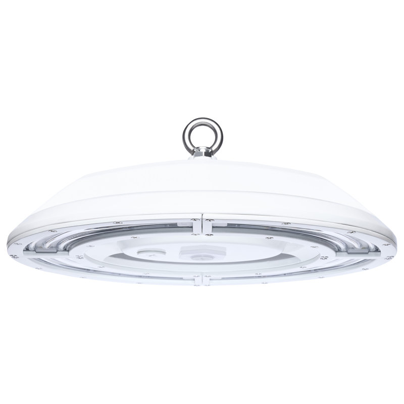 DEL UFO Hi-Bay 200/150/100 watts sélectionnable 4000K / 5000K CCT sélectionnable 277-480 Volt finition blanche