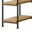 Bureau en bois Corbisez avec 4 tablettes de rangement et structure en métal-119732672-119732670
