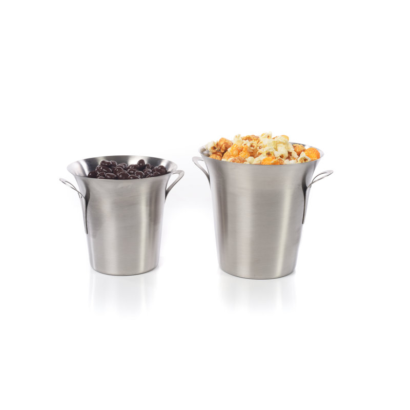 Metal Canister - Set of 2, 6" H x 5" W x 4" D