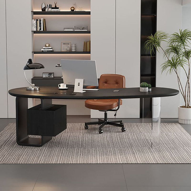 Bureau de direction moderne en forme de noix de cajou, H 29,5 po x l 78,7 po x P 30,3 po
