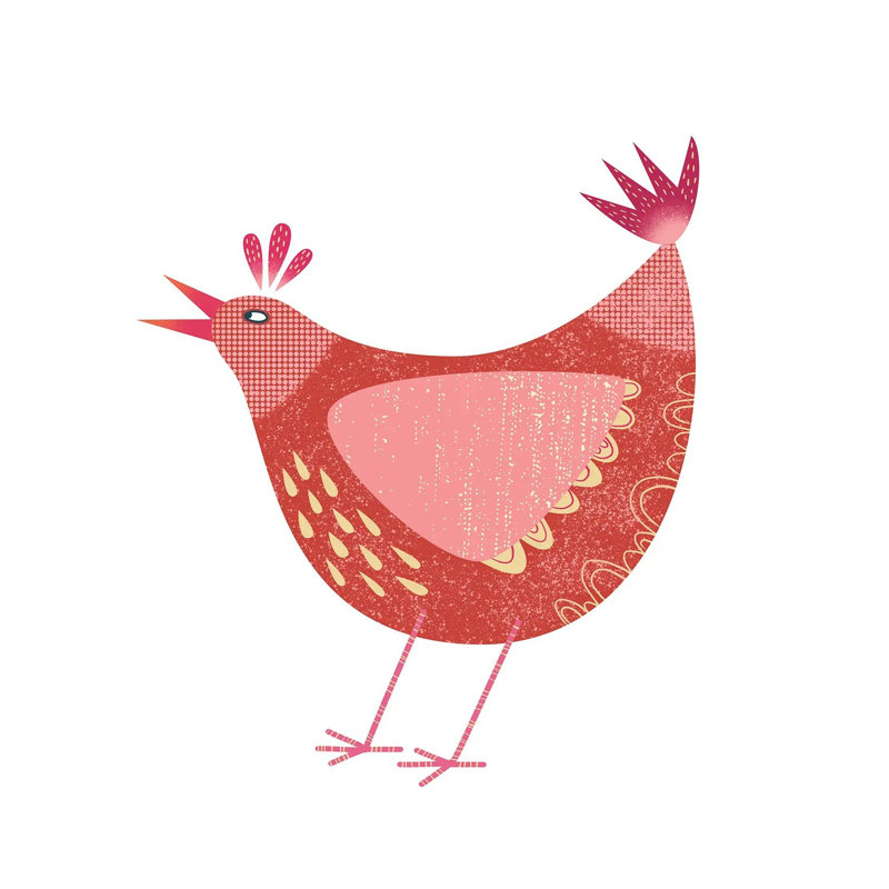 Chicken by Nic Squirrell - Wrapped Canvas Gallery-Wrapped Canvas Giclée, 30.48 cm H x 30.48 cm W