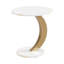 Table de salon 2 dorée - ronde, ovale et élégante pour une conception moderne, dorée