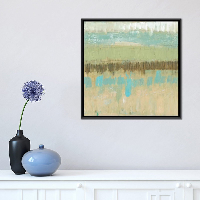 « pastel textures i », impression sur toile, H 18 po x l 18 po x P 1,5 po, Toile encadrée noire, Pas de tapis