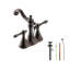 Robinet de lavabo de salle de bain à centre à 2 poignées avec drain Prime Collection - Bronze huilé-42490350