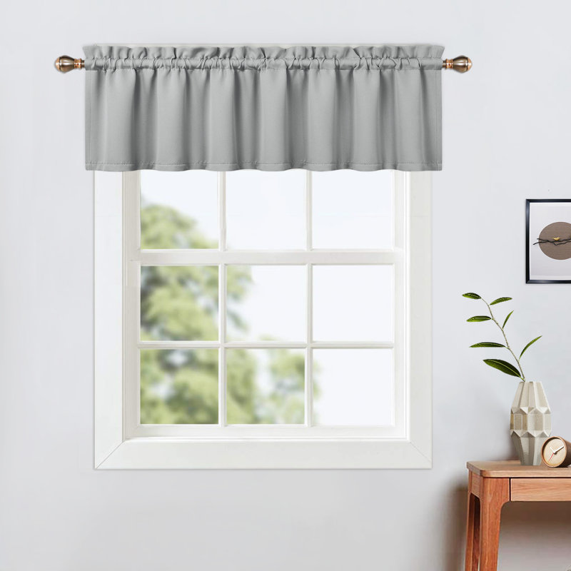 Kitchen Curtain Kitchen Pelmet, 132cm W x 38cm L, Grey