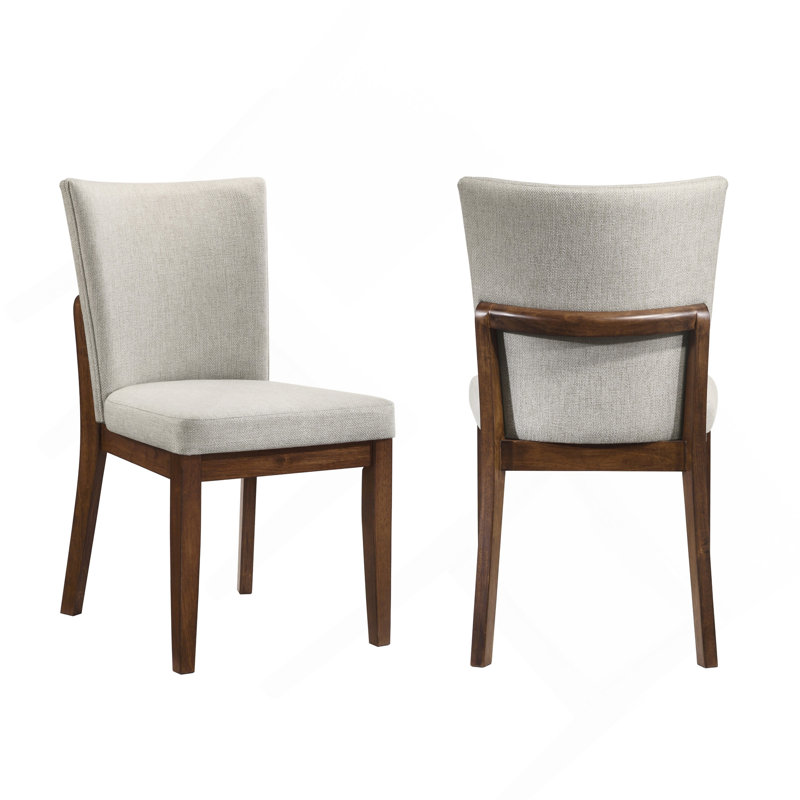Ensemble de chaises incurvées en bois massif de style Mid-Century 2 pièces