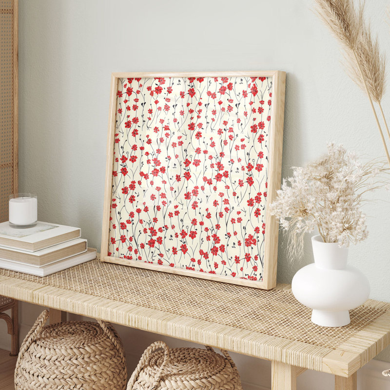 Impression florale sans cadre, H 20 po x l 20 po