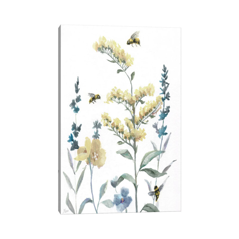Bumble Bee Garden I By Nan - Wrapped Canvas Graphic Art by Nan - Wrapped Canvas Gallery-Wrapped Canvas Giclée