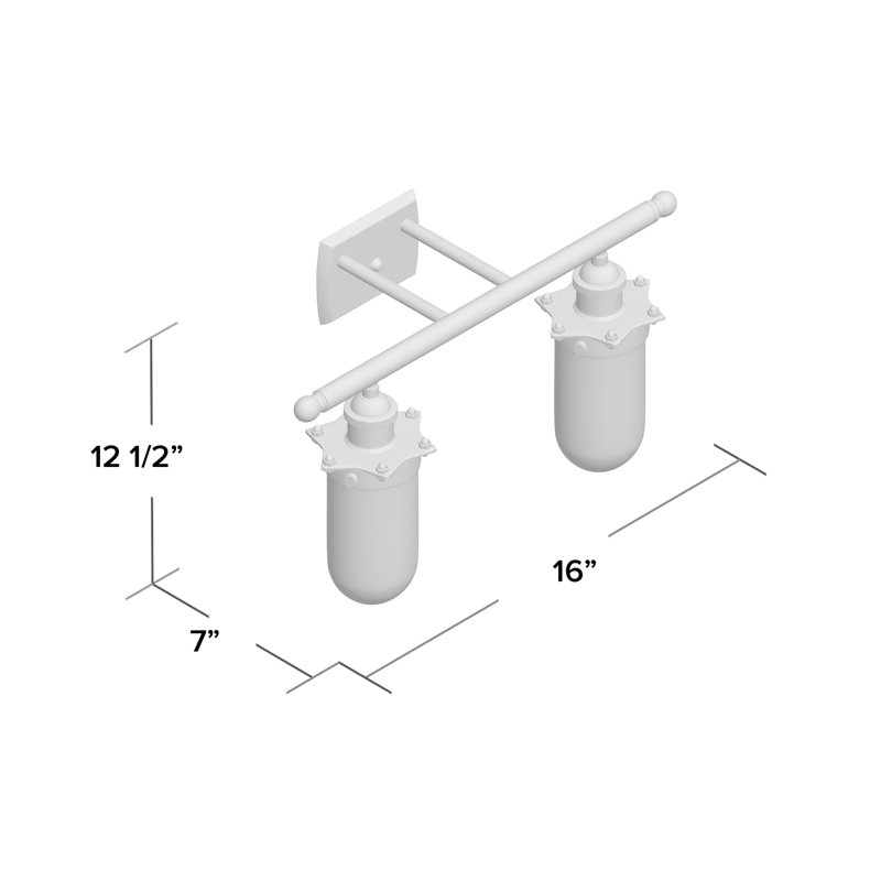 Calixta 2 - Light Dimmable Vanity Light, LED, White, Polished Chrome