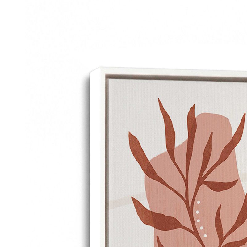 Ensemble de 2 feuilles murmurantes, Cadre flottant blanc opaque, H 31 po x l 42 po